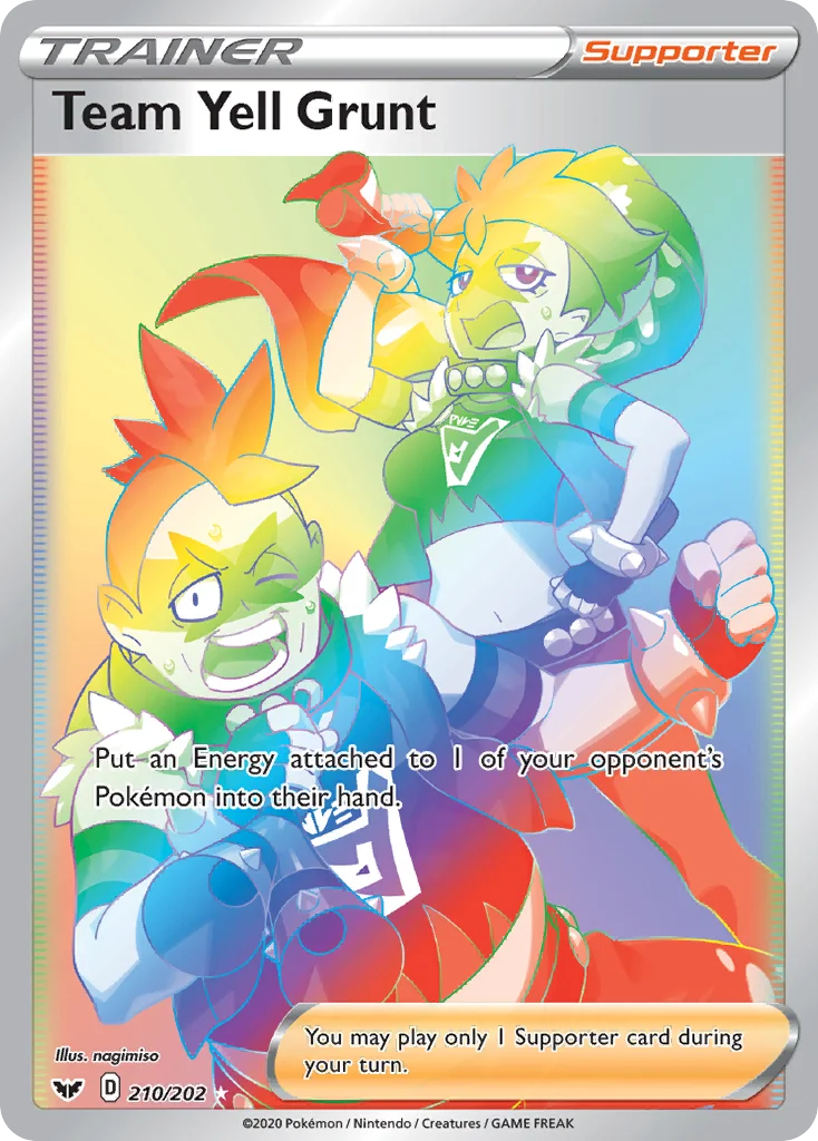 Team Yell Grunt 210 Sword & Shield Pokemon Card