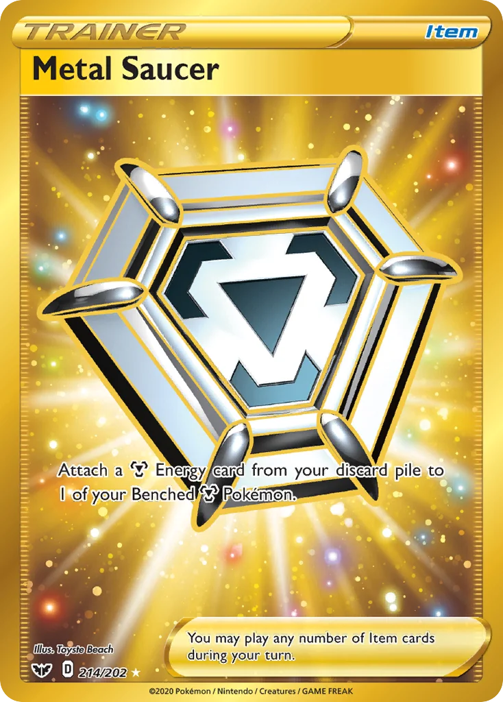 Metal Saucer 214 Sword & Shield Pokemon Card