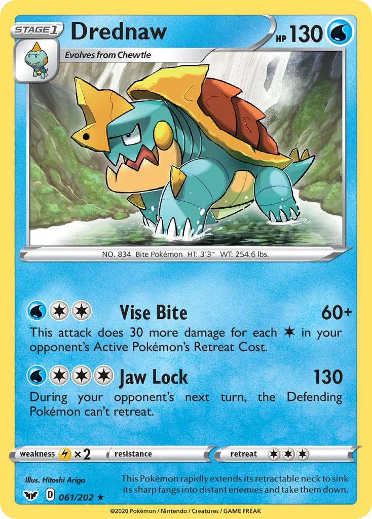 Drednaw 061 Sword & Shield Pokemon Card