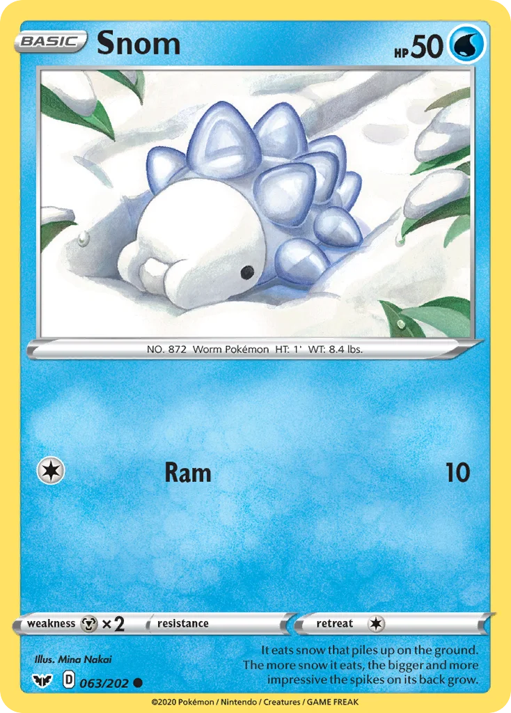 Snom 063 Sword & Shield Pokemon Card