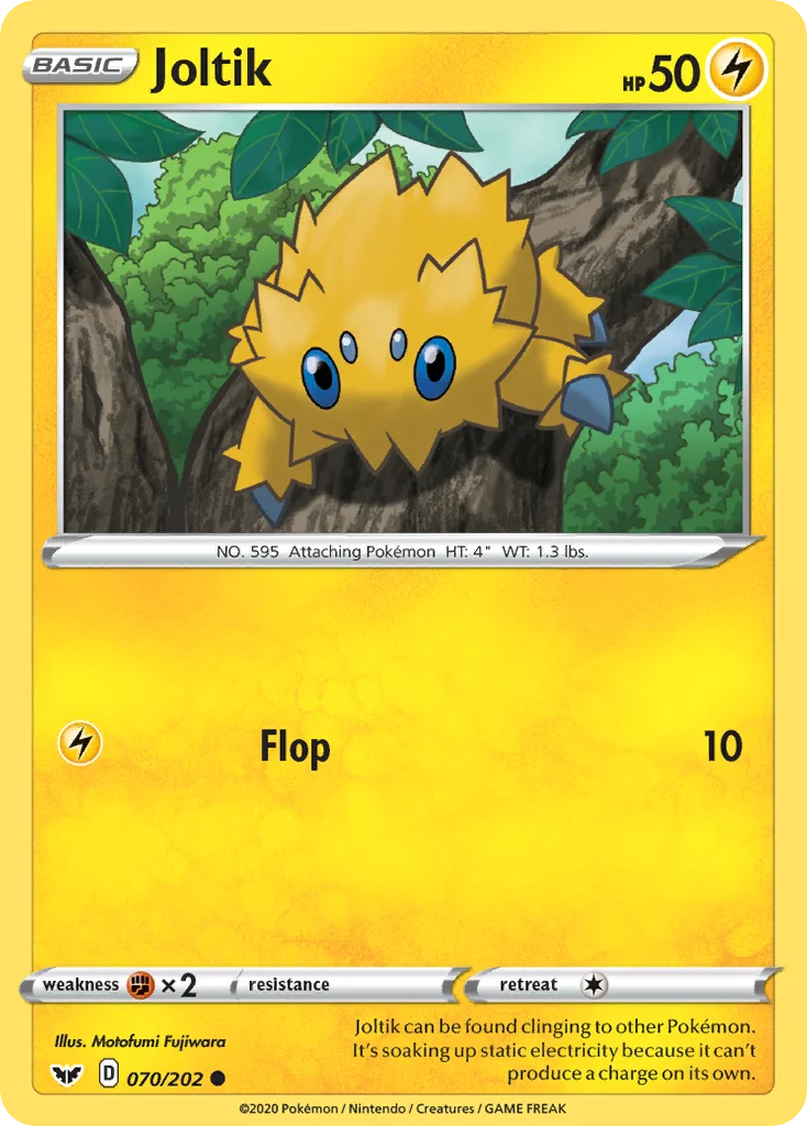 Joltik 070 Sword & Shield Pokemon Card
