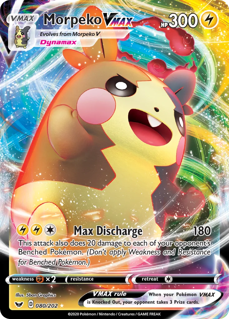 Morpeko VMAX 080 Sword & Shield Pokemon Card