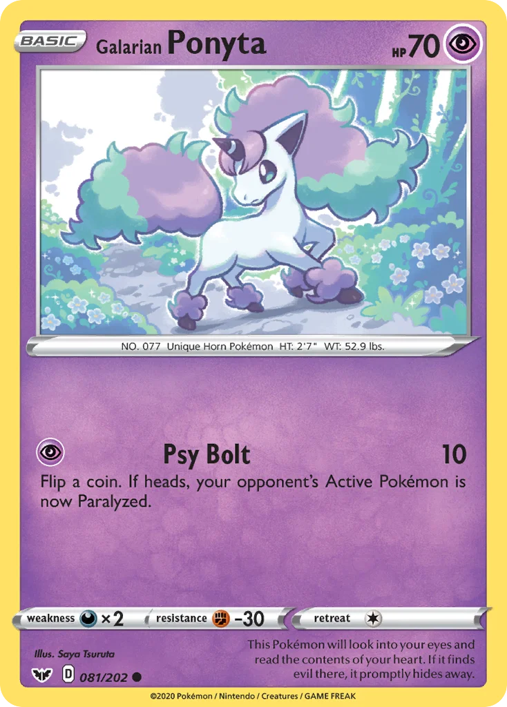 Galarian Ponyta 081 Sword & Shield