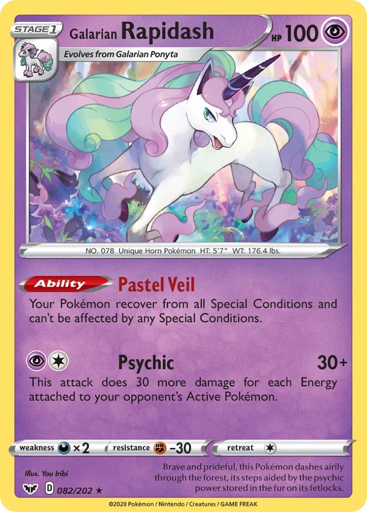 Galarian Rapidash 082 Sword & Shield