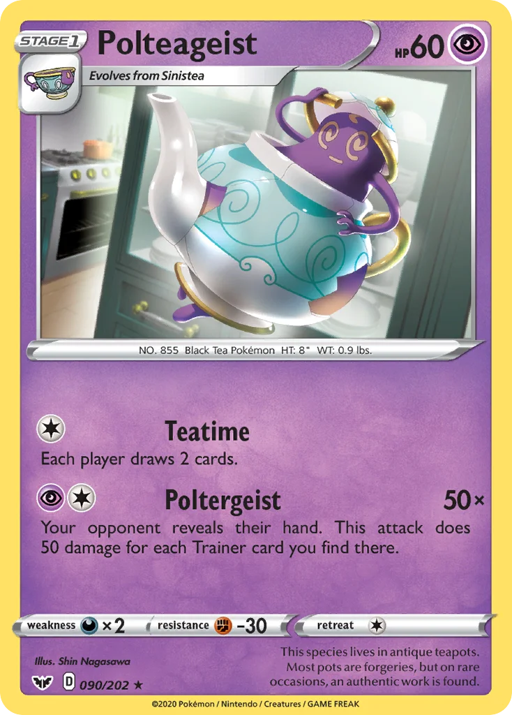 Polteageist 090 Sword & Shield Pokemon Card