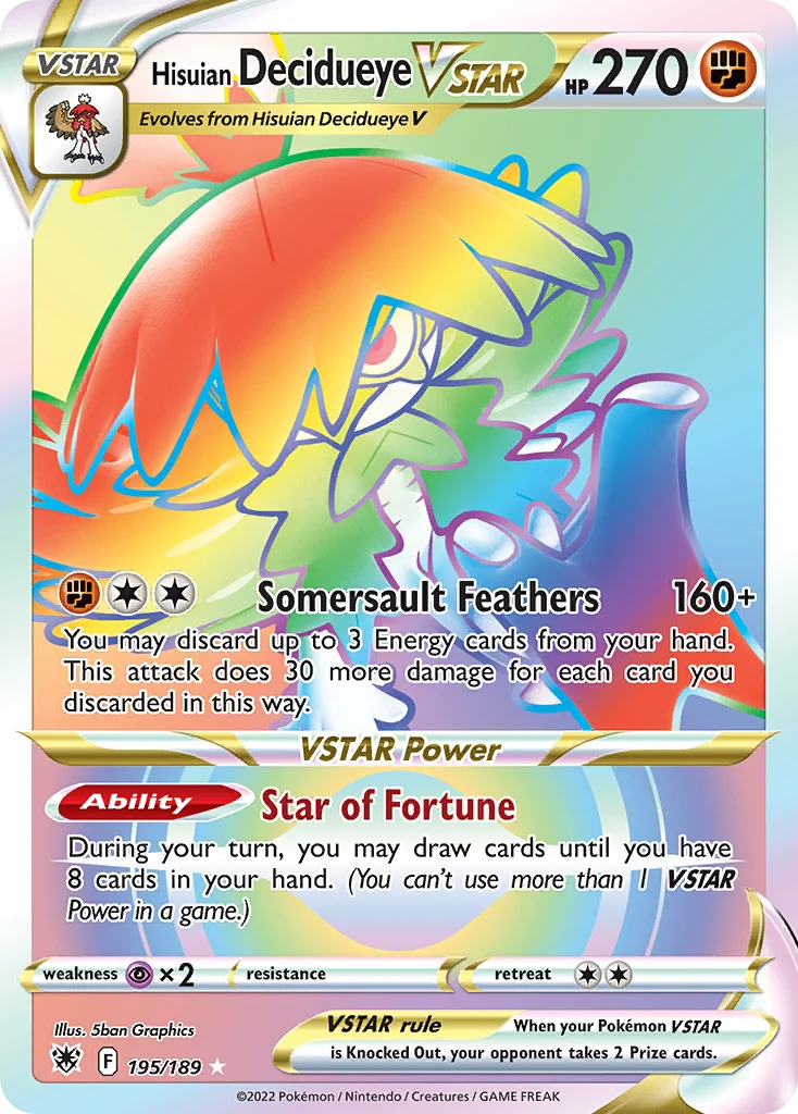 Hisuian Decidueye VSTAR (Secret) 195 Astral Radiance