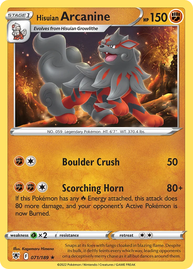 Hisuian Arcanine 071 Astral Radiance