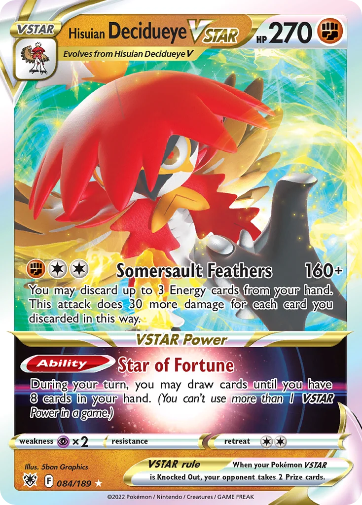 Hisuian Decidueye VSTAR 084 Astral Radiance
