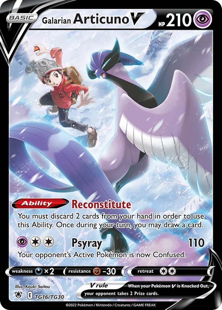 Galarian Articuno V TG16 Astral Radiance