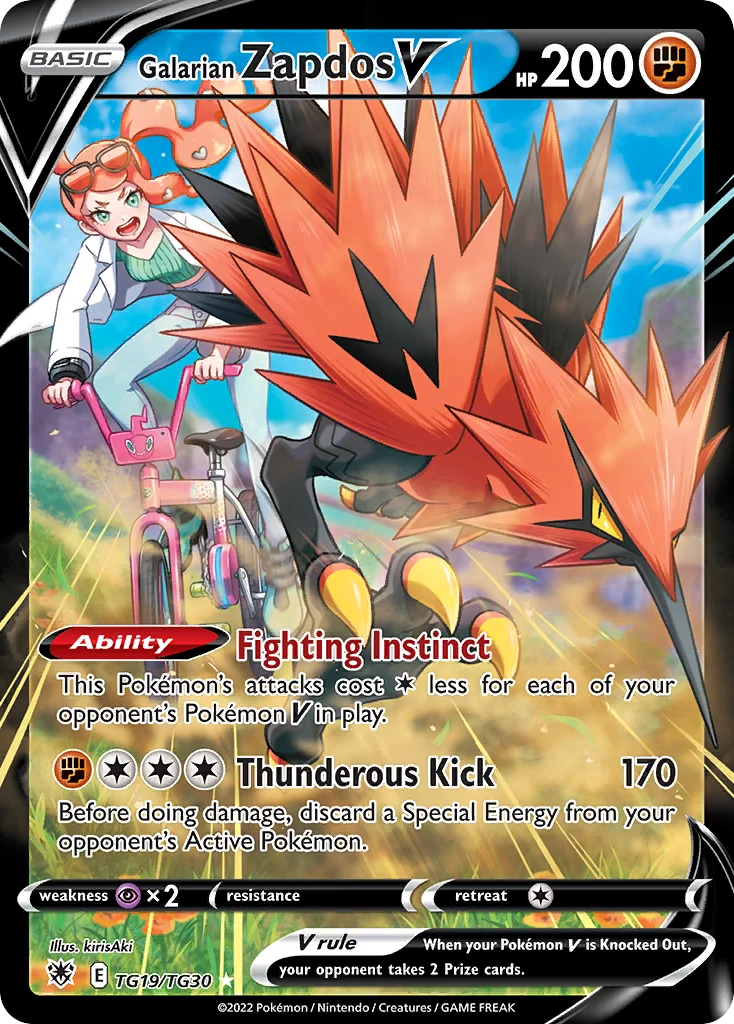 Galarian Zapdos V TG19 Astral Radiance