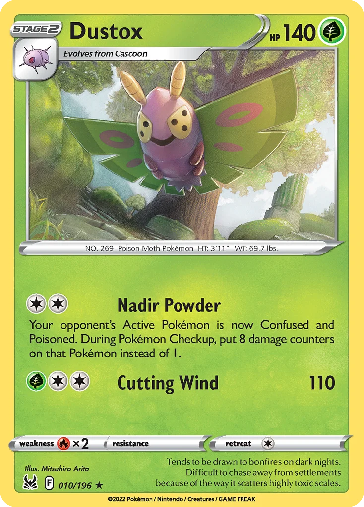 Dustox 010 Lost Origin Pokemon Card