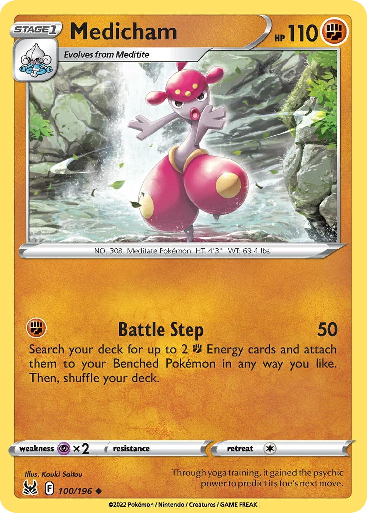 Medicham 100 Lost Origin Pokemon Card