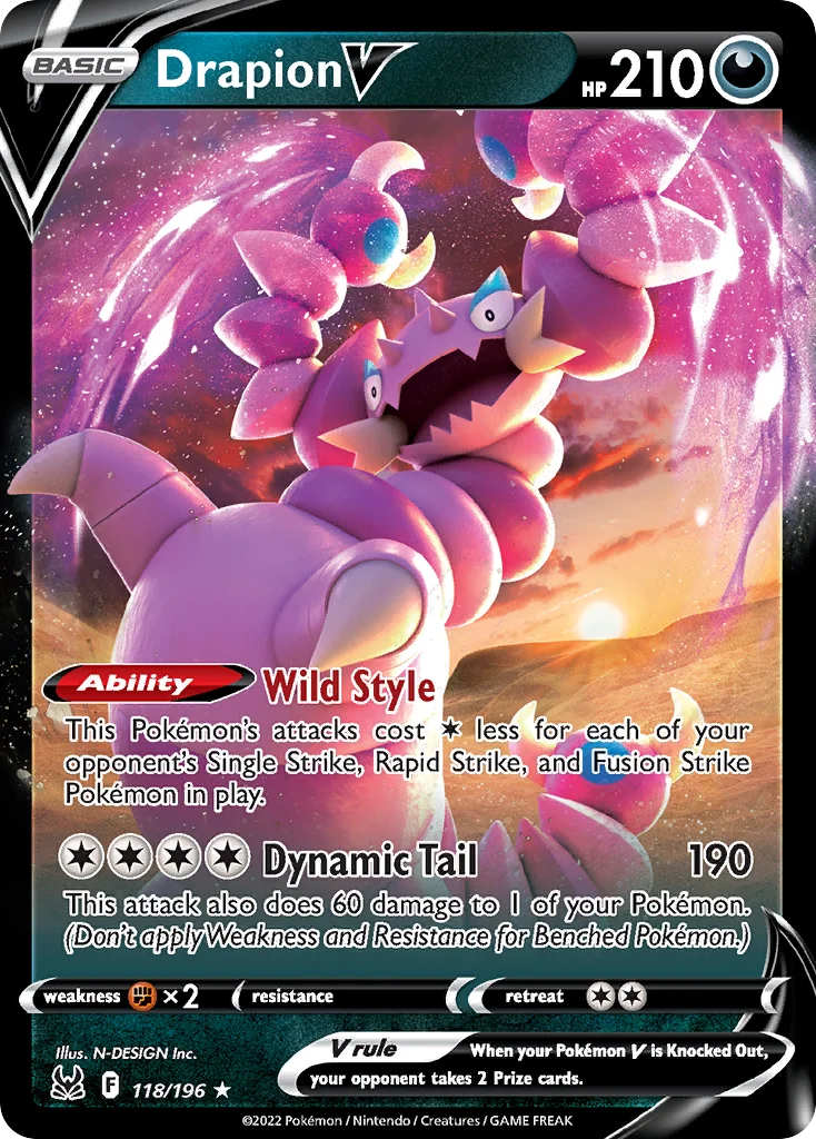 Drapion V 118 Lost Origin