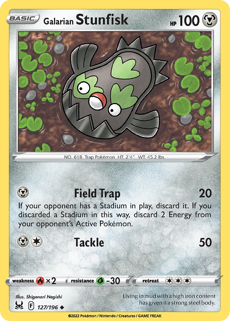 Galarian Stunfisk 127 Lost Origin