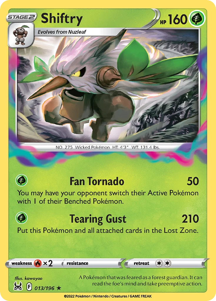 Shiftry 013 Lost Origin Pokemon Card