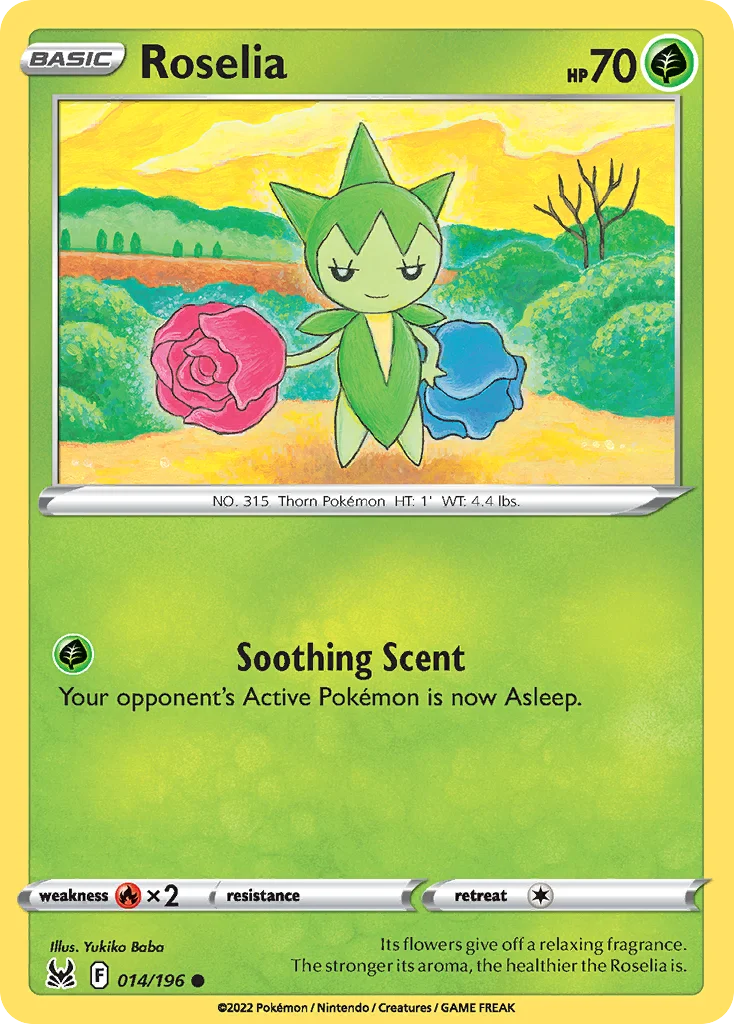 Roselia 014 Lost Origin Pokemon Card