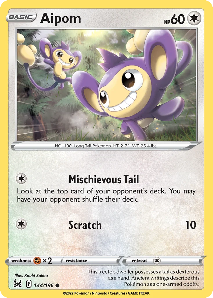 Aipom 144 Lost Origin