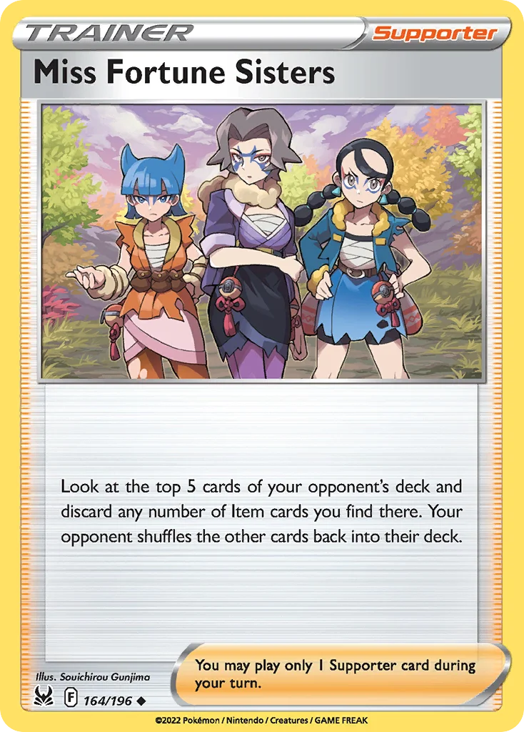 Miss Fortune Sisters 164 Lost Origin Pokemon Card