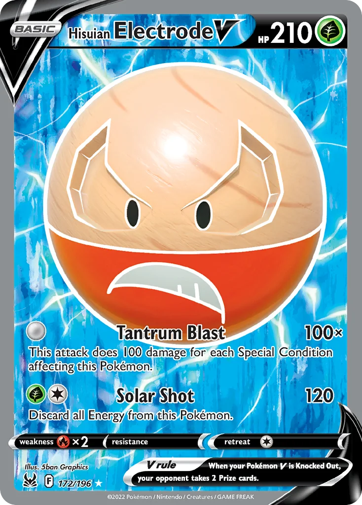 Hisuian Electrode V (Full Art) 172 Lost Origin