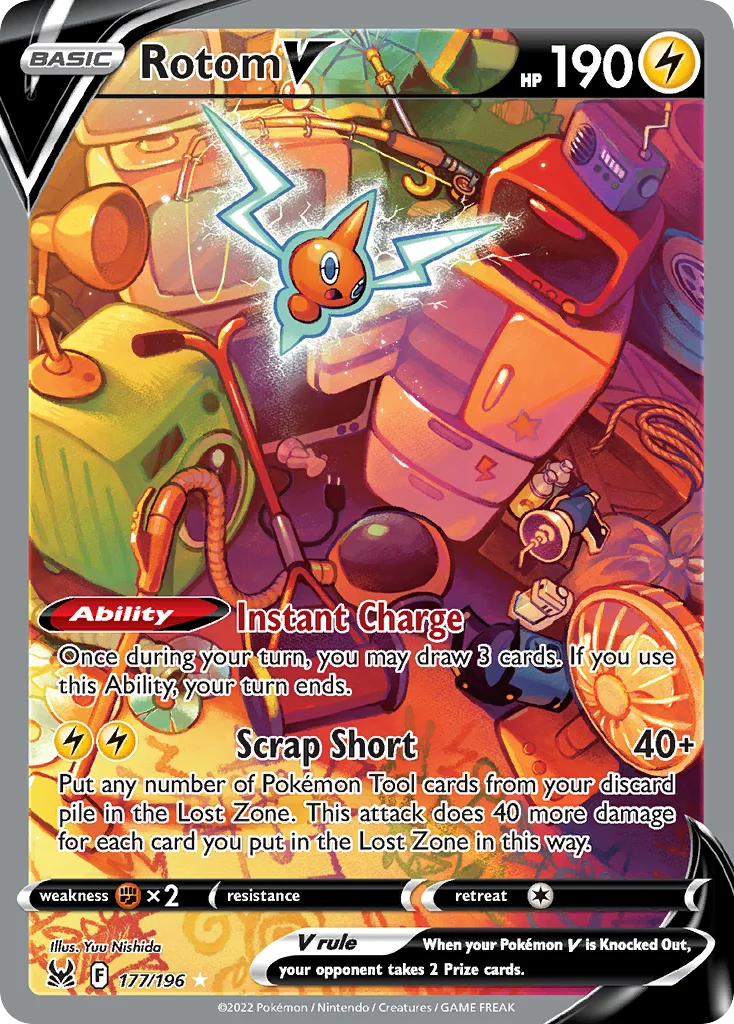 Rotom V (Alternate Full Art) 177 Lost Origin