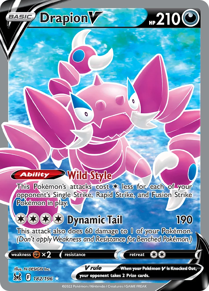 Drapion V (Full Art) 182 Lost Origin