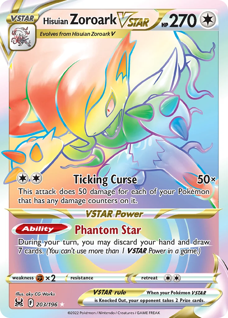 Hisuian Zoroark VSTAR (Secret) 203 Lost Origin