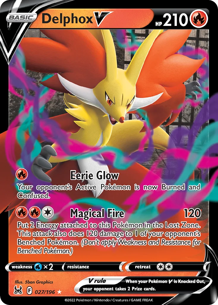 Delphox V 027 Lost Origin