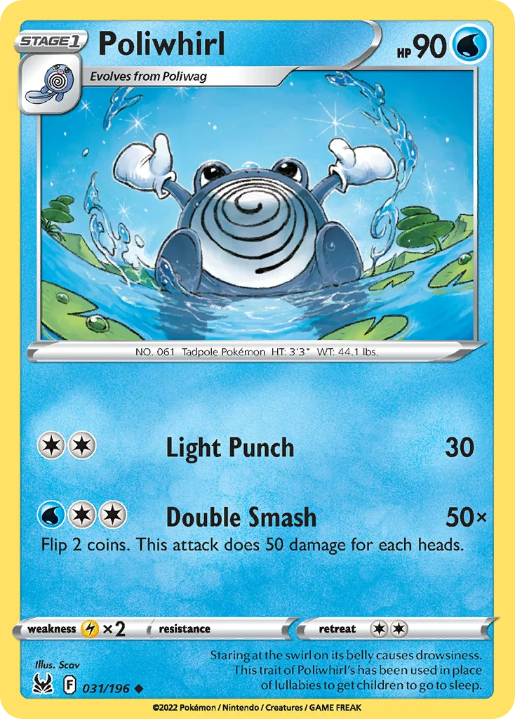 Poliwhirl 031 Lost Origin Pokemon Card