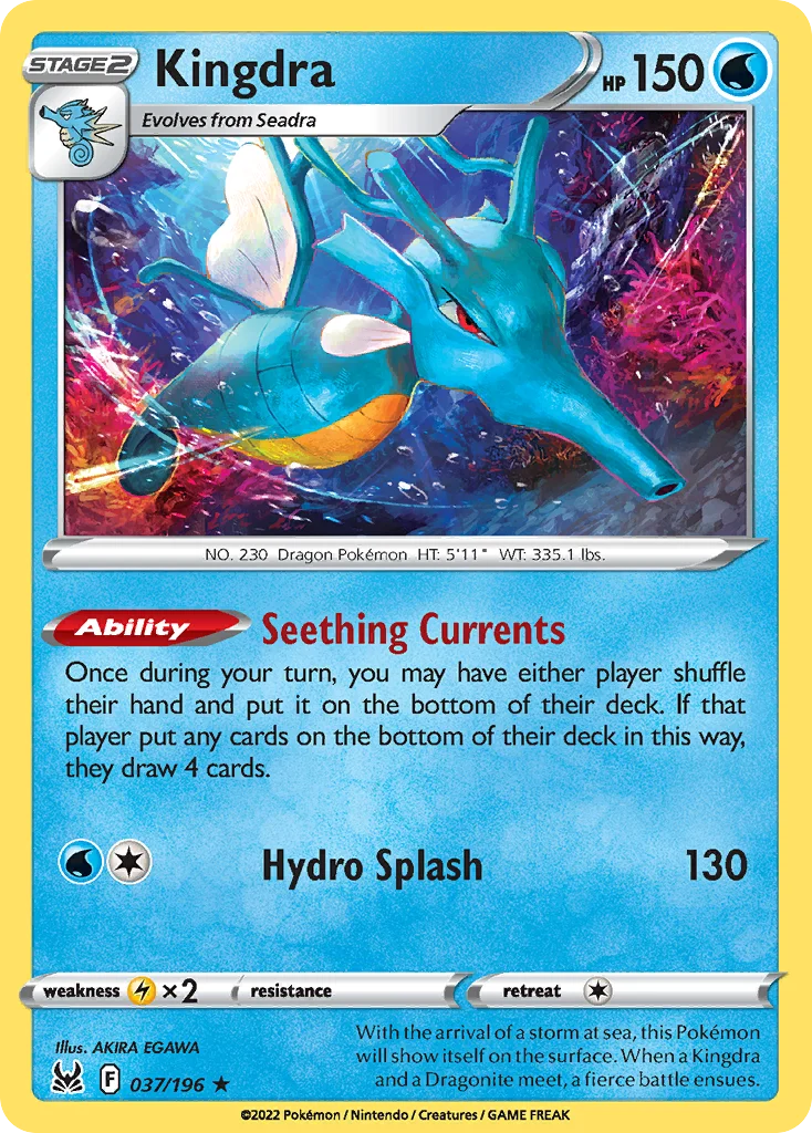 Kingdra 037 Lost Origin Pokemon Card