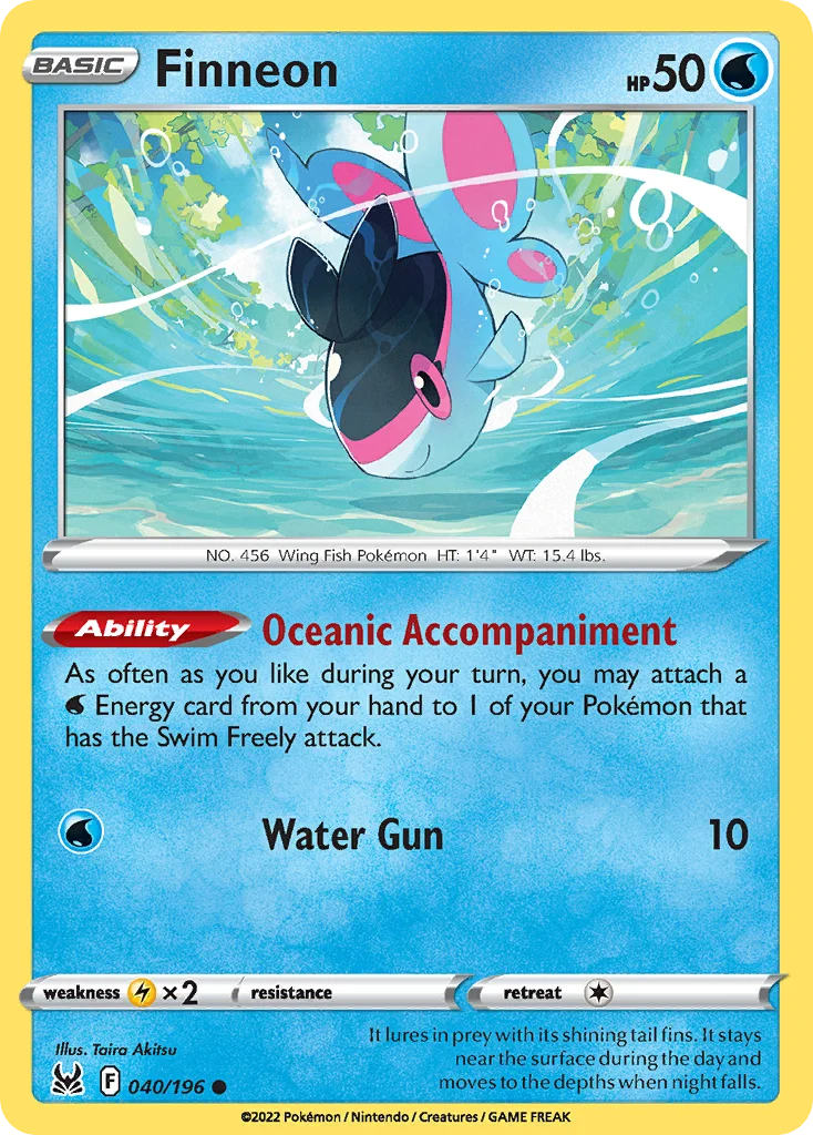 Finneon 040 Lost Origin Pokemon Card