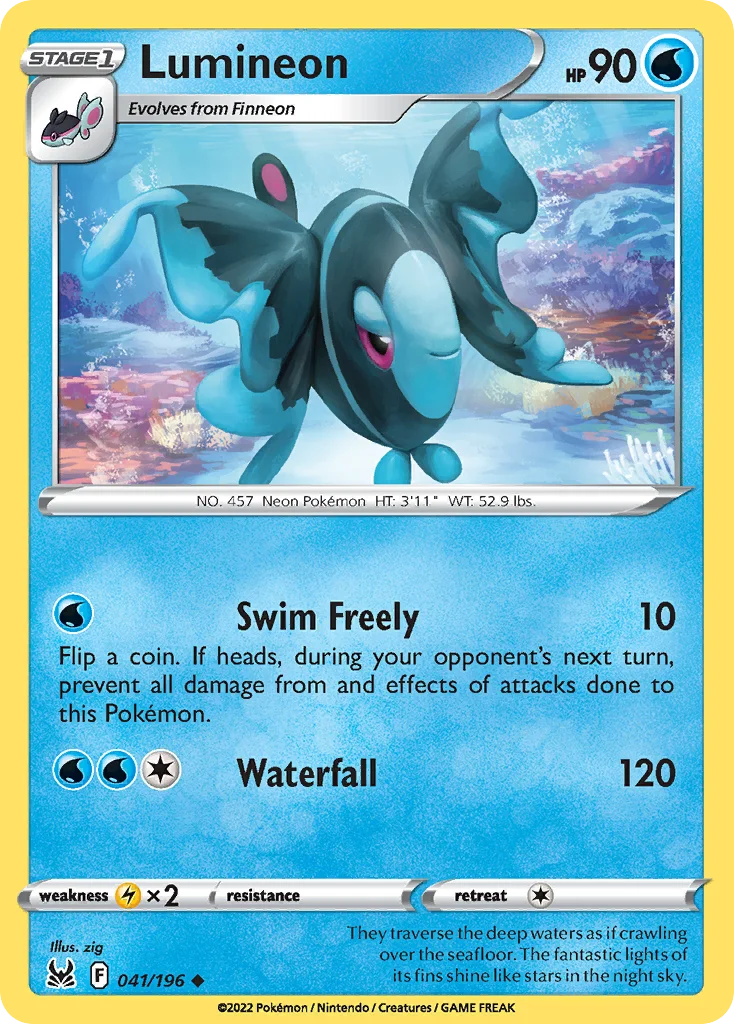 Lumineon 041 Lost Origin Pokemon Card