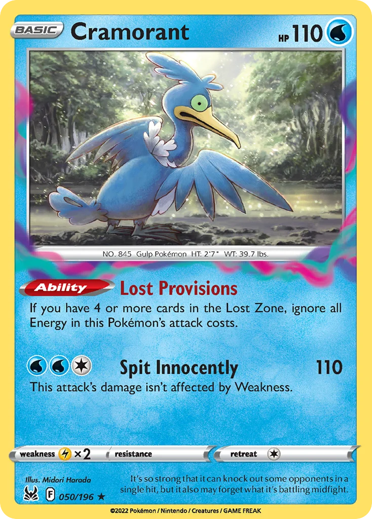 Cramorant 050 Lost Origin Pokemon Card