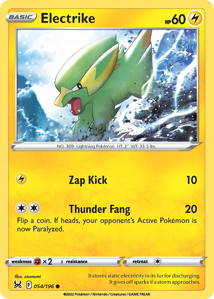 Electrike 054 Lost Origin Pokemon Card