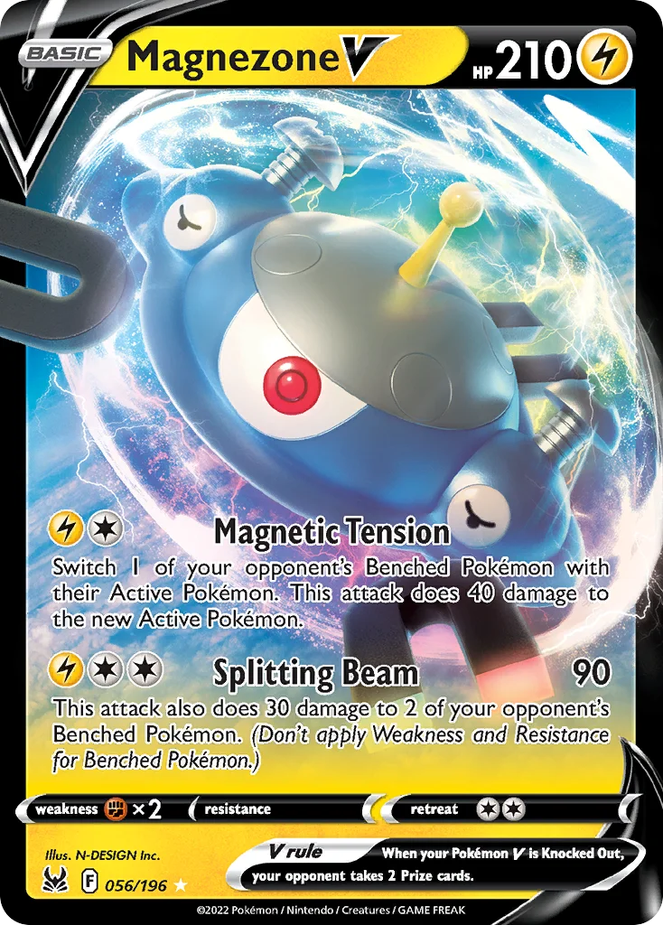 Magnezone V 056 Lost Origin Pokemon Card