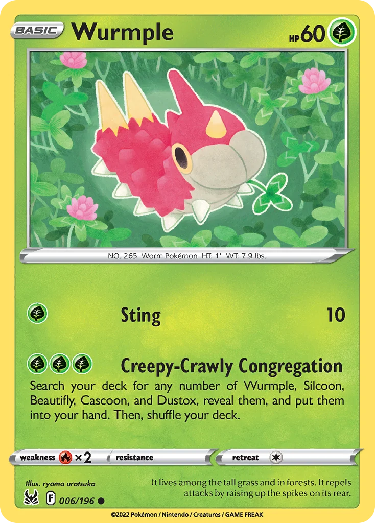 Wurmple 006 Lost Origin Pokemon Card