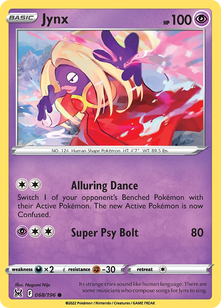 Jynx 068 Lost Origin Pokemon Card