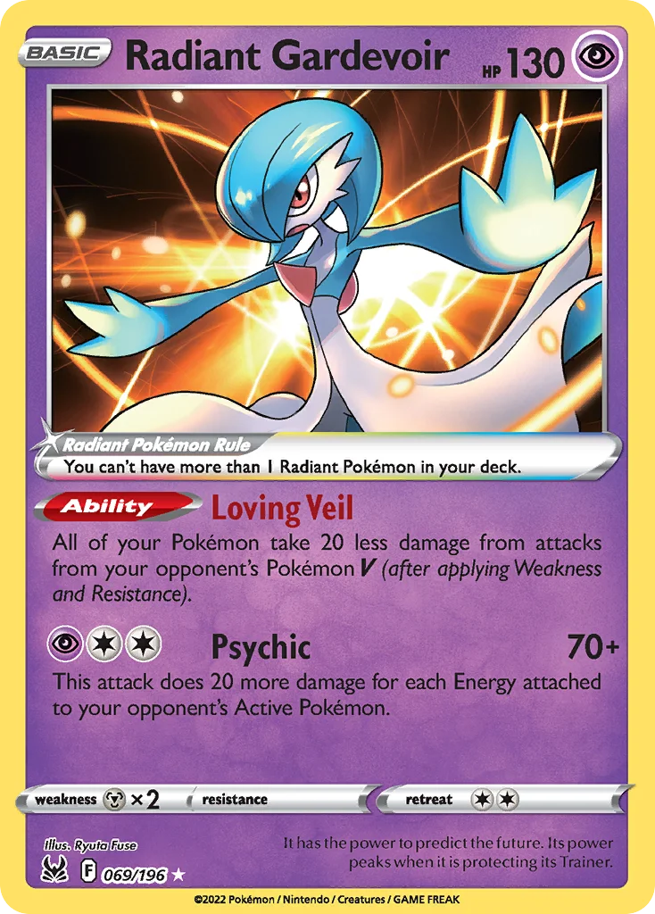 Radiant Gardevoir 069 Lost Origin Pokemon Card