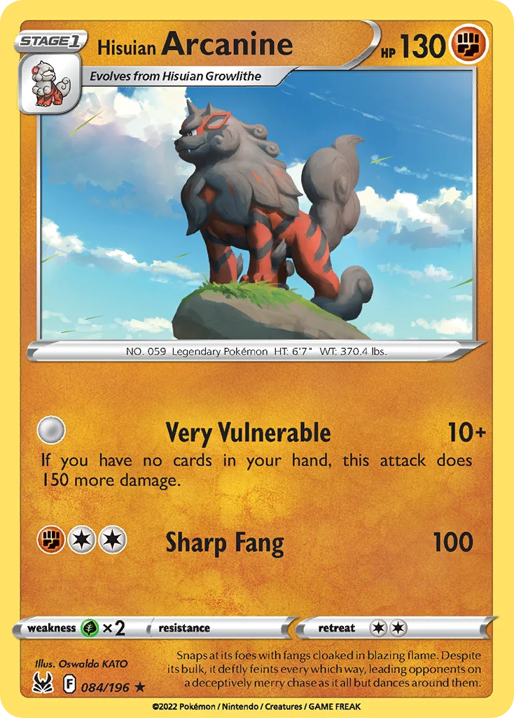 Hisuian Arcanine 084 Lost Origin
