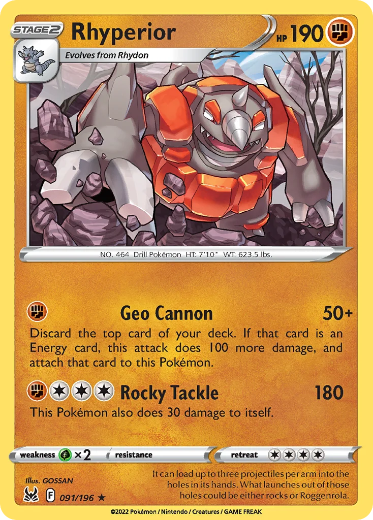 Rhyperior 091 Lost Origin
