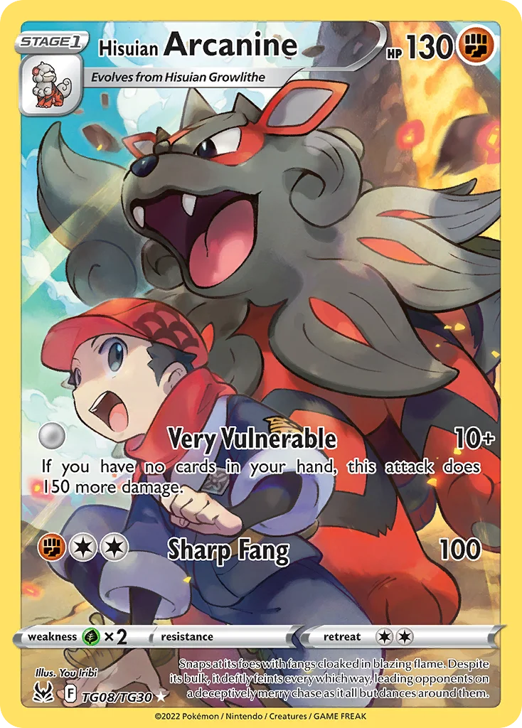Hisuian Arcanine TG08 Lost Origin