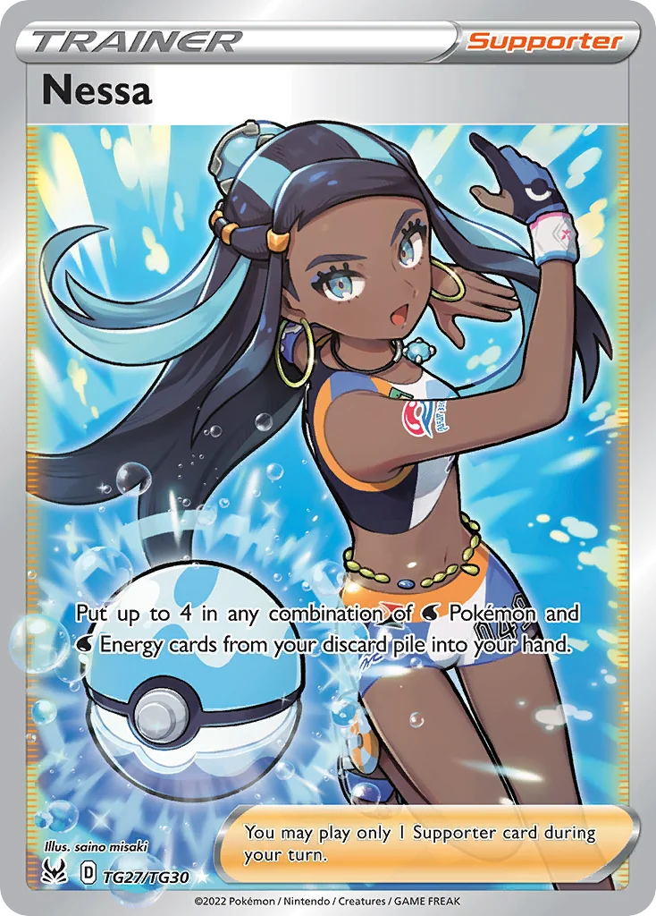 Nessa TG27 Lost Origin Pokemon Card