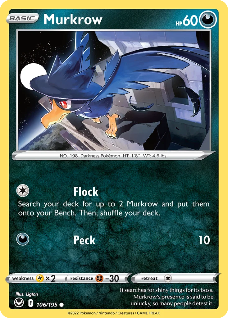 Murkrow 106 Silver Tempest