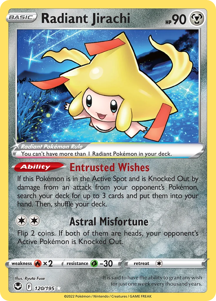 Radiant Jirachi 120 Silver Tempest