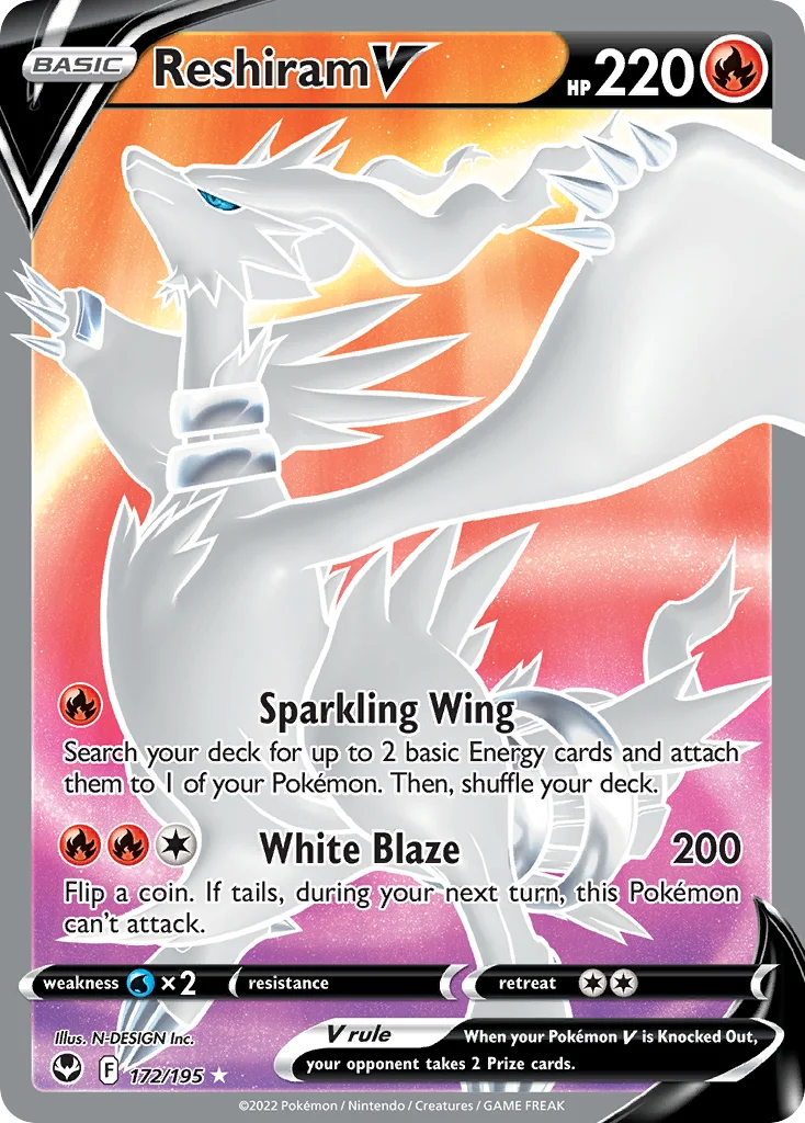 Reshiram V (Full Art) 172 Silver Tempest