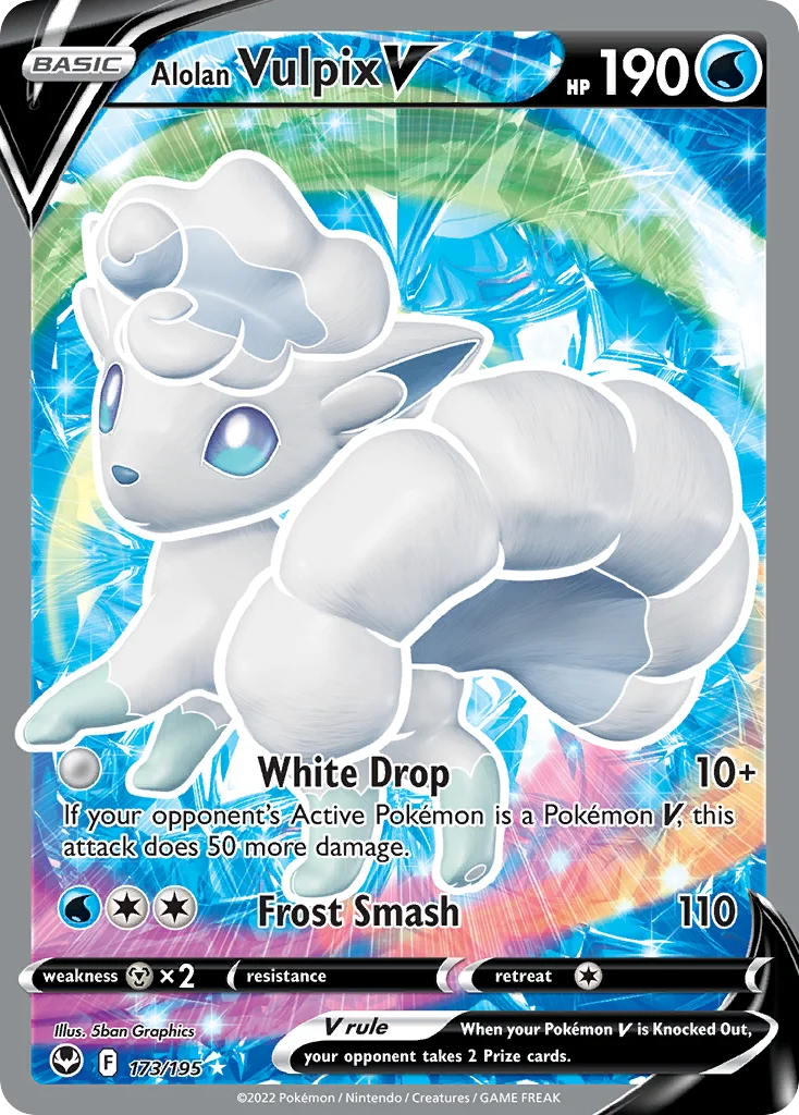 Alolan Vulpix V (Full Art) 173 Silver Tempest