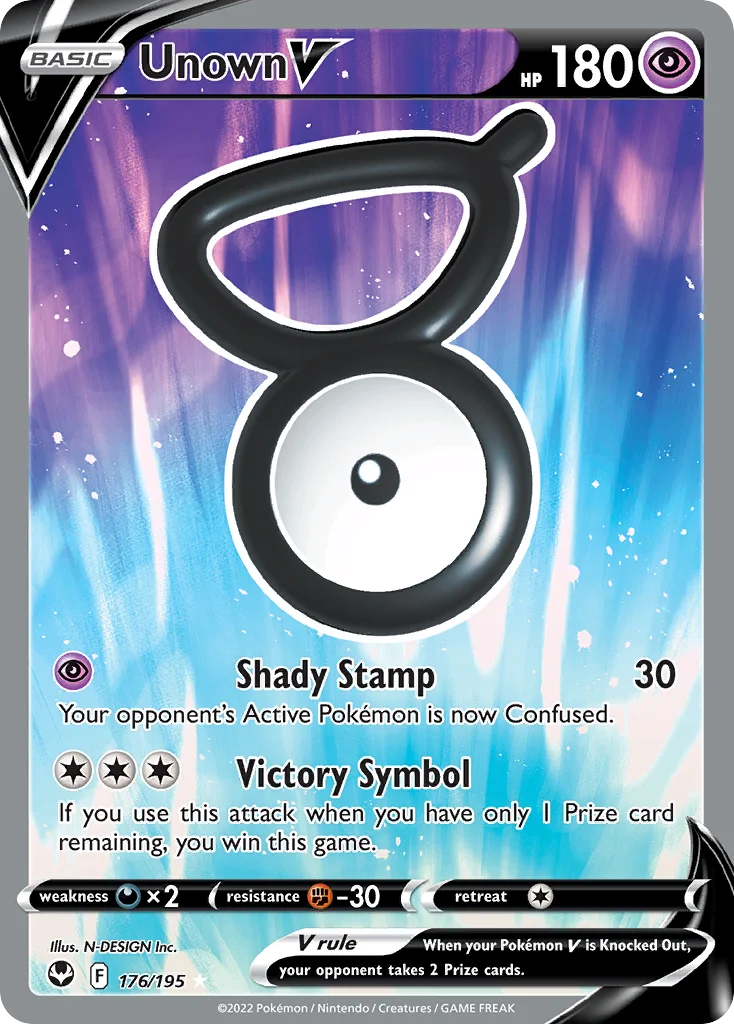 Unown V (Full Art) 176 Silver Tempest