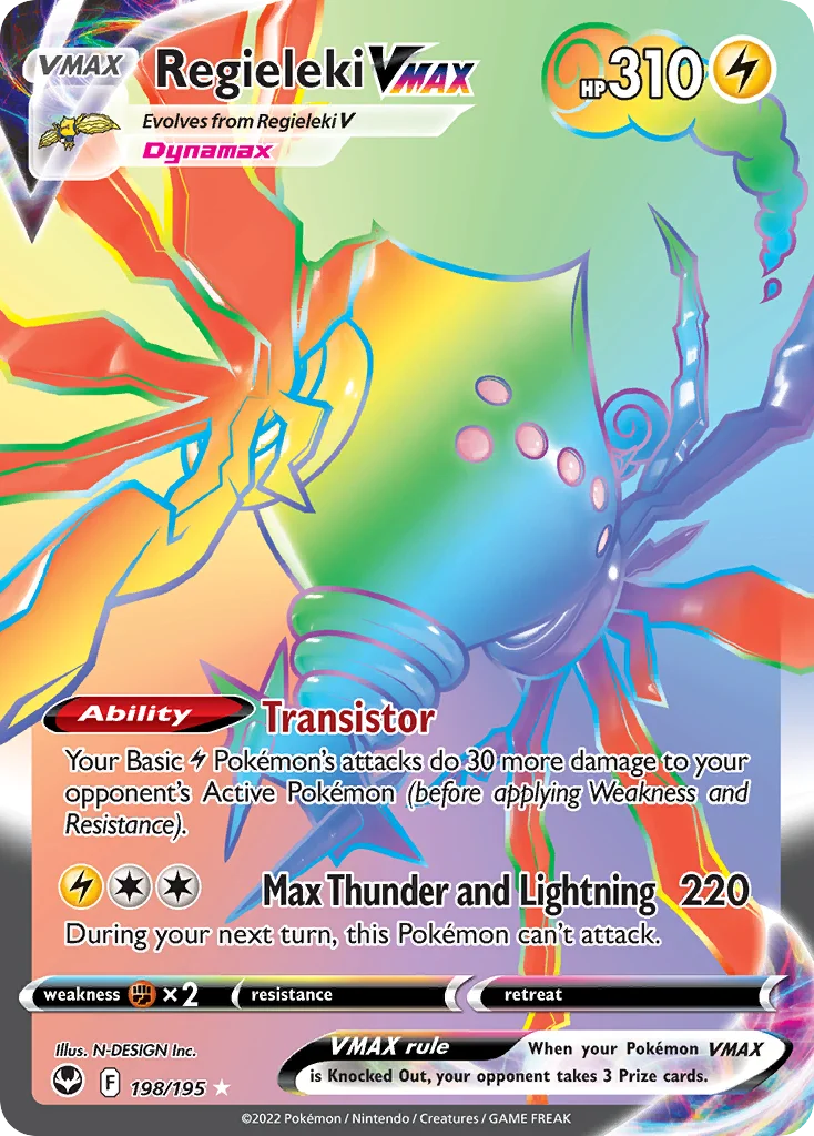 Regieleki VMAX (Secret) 198 Silver Tempest