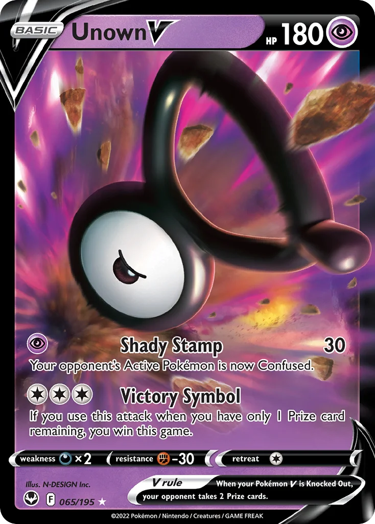 Unown V 065 Silver Tempest