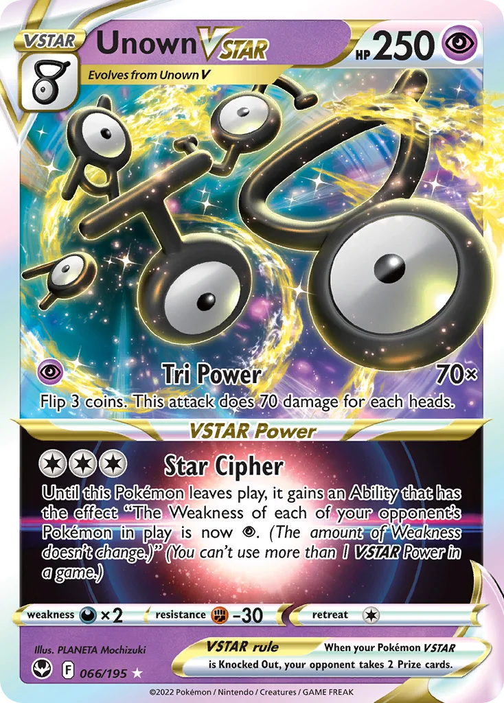 Unown VSTAR 066 Silver Tempest