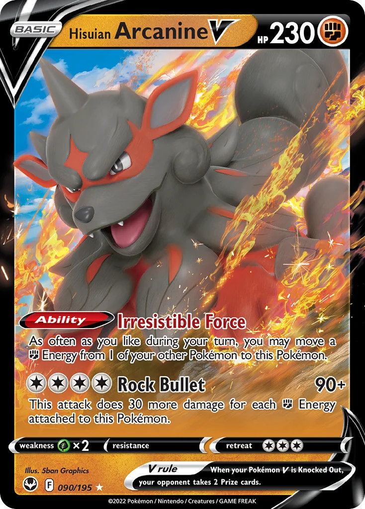 Hisuian Arcanine V 090 Silver Tempest